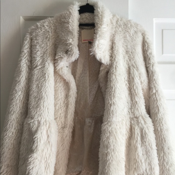 Rebecca Taylor white fuzzy jacket size M - Picture 2 of 8